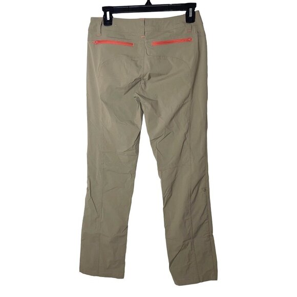Prana Aria Womens Convertible Capri Pants Size 2 Tan Orange Pants Short Inseam - Picture 2 of 12